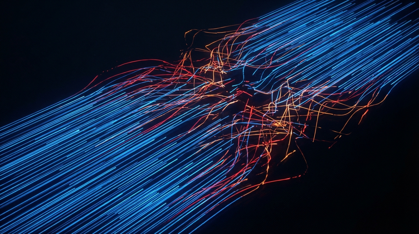 Data streams being intercepted representing anti-distillation